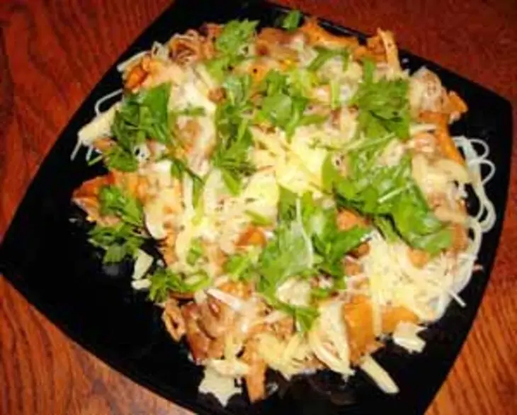 Лисички с макаронами и сыром: шаг 7