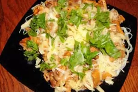 Лисички с макаронами и сыром: шаг 7