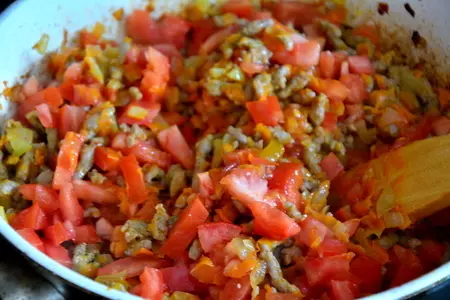 Бигос с капустой, фаршем и рисом: шаг 8