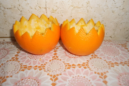 Салат " мимоза" в апельсиновых "корзиночках": шаг 5