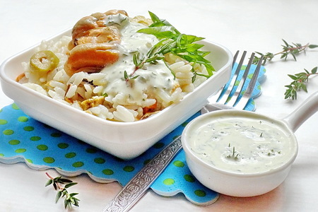 Средиземноморский салат с мидиями и нежным пикантным соусом: шаг 8