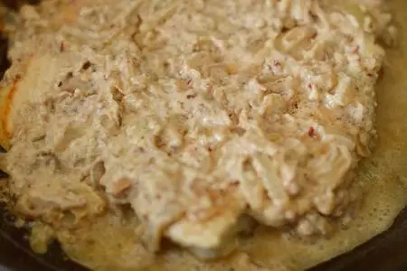 Куриное филе в ореховом соусе с гречкой: шаг 4