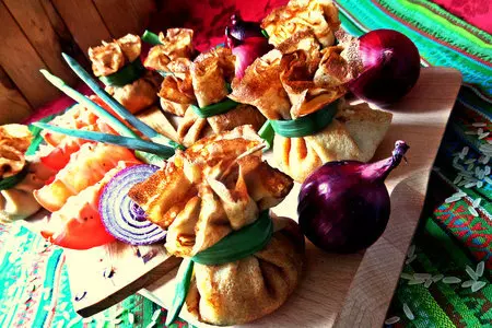 Блины на картофельном отваре с начинкой: шаг 9