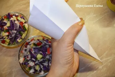 Салат "крабовый по-новому": шаг 9