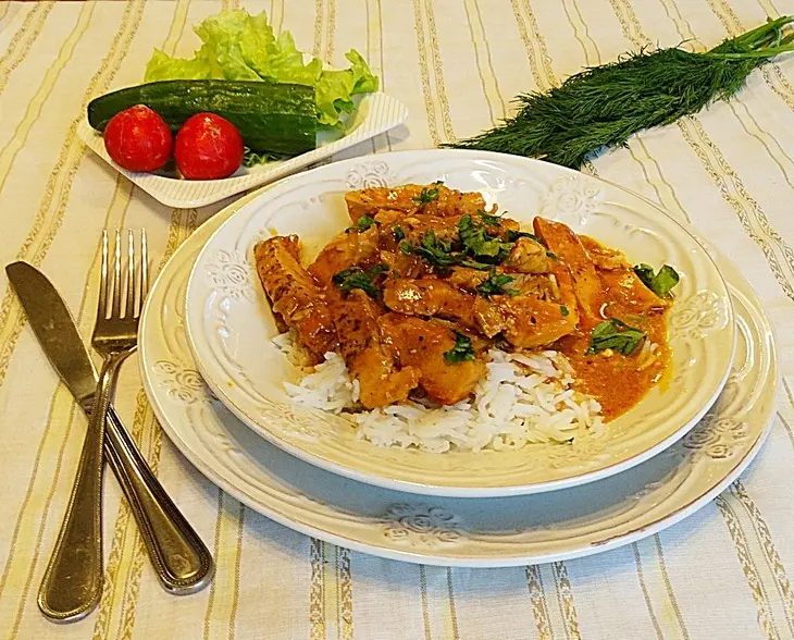 Карри из курицы с рисом " басмати": шаг 8