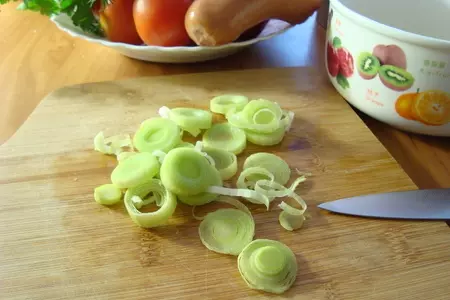 Перцы фаршированные сардельками,рисом и овощами.: шаг 3