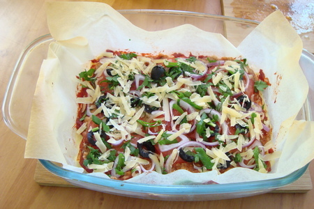 "пицца" с тунцом на картофельной основе.: шаг 8