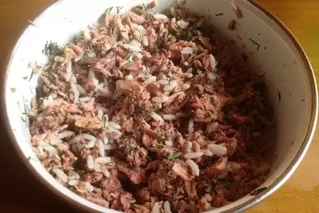Киш с тунцом и рисом: шаг 4