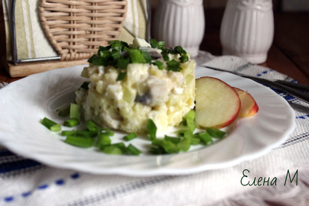 Салат с сельдью и яблоком по-датски: шаг 6