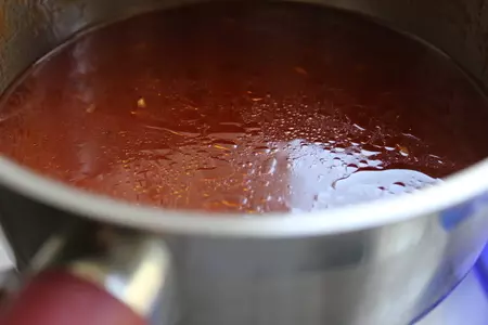 Пикантная печень в кисло-сладком соусе с рисом: шаг 2