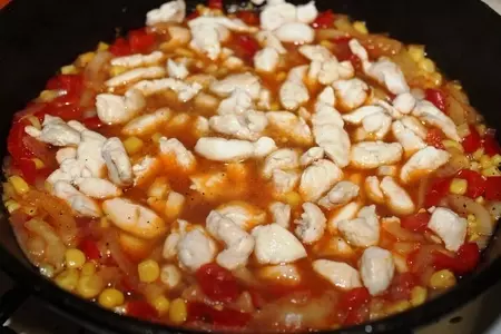 Пестрый рис с куриной грудкой: шаг 3