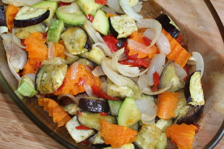 Теплый салат из гречки и запеченых овощей: шаг 2