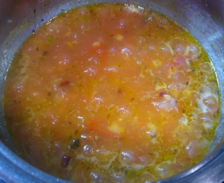 Рис индика с мясным рулетом и томатным соусом: шаг 6