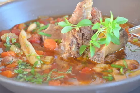 Фасолевый суп с говяжьими хвостами: шаг 6