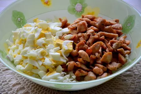 Пикантный салат в апельсиновых корзиночках: шаг 7
