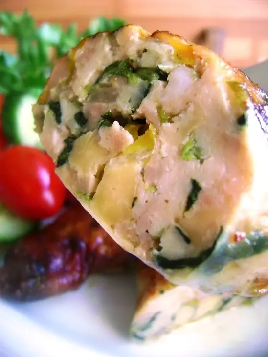 Ножки куриные, фаршированные шпинатом, сыром и овощами.: шаг 8