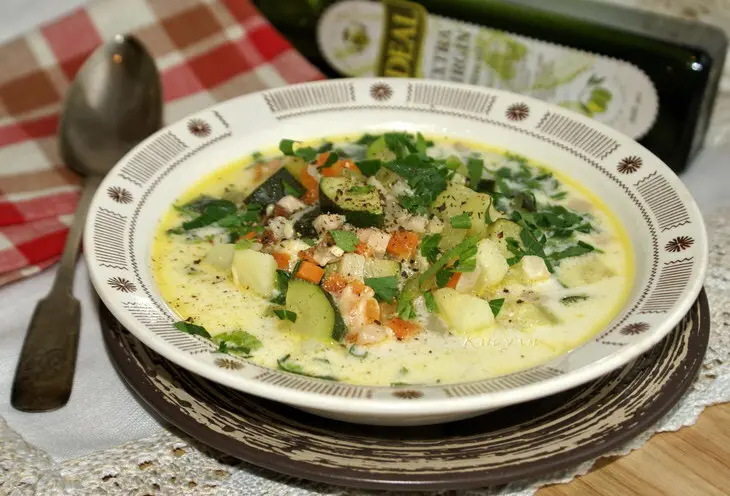 Ирландская похлёбка с кабачками и сыром: шаг 7