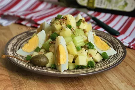 Ирландский салат из картофеля с яблоками: шаг 4