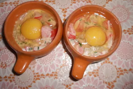 Сливочные яйца - с овощами в микроволновке за 4 минуты: шаг 5