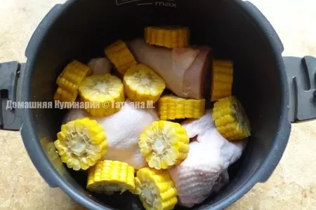Курица с кукурузой, томленные в апельсиновом соке: шаг 2