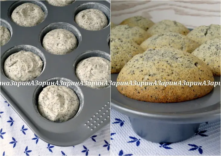 Маковые кексы с клубничным кёрдом.: шаг 6
