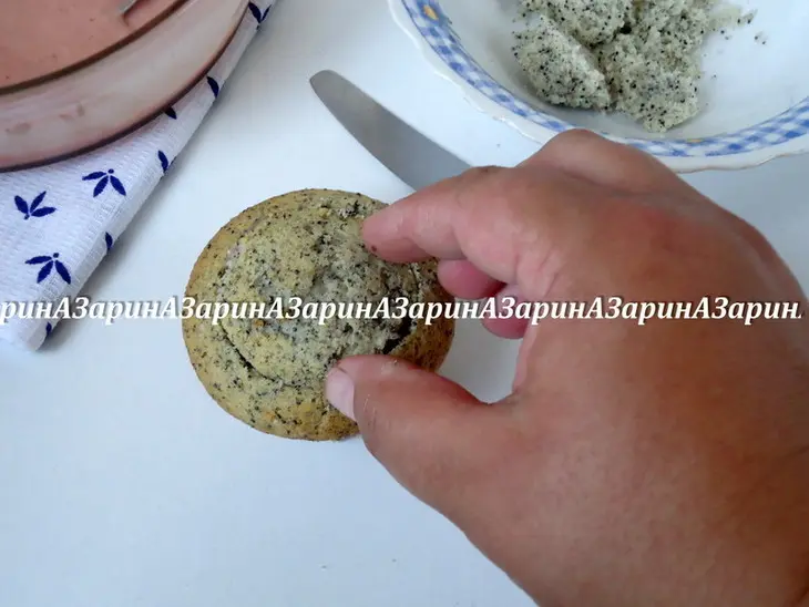 Маковые кексы с клубничным кёрдом.: шаг 17