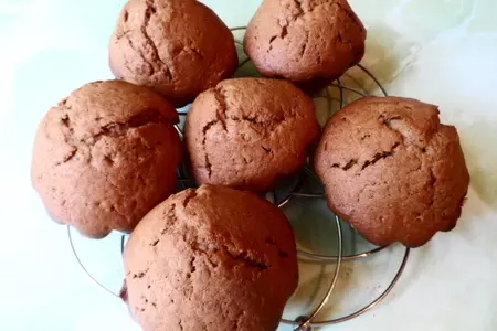 Кексы сметанные с рисовой мукой и какао: шаг 6