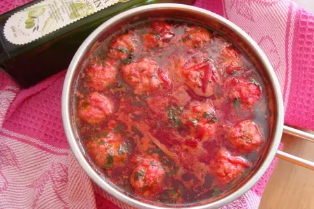 Латышский суп с фрикадельками и свёклой: шаг 12