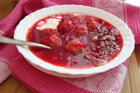 Латышский суп с фрикадельками и свёклой: шаг 13