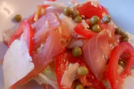 Салат с балыком и помидорами: шаг 6