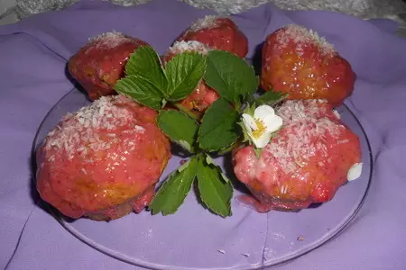 Берлинские маффины "клубнично-кокосовые штучки": шаг 9