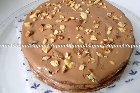Торт медовый, шоколадный: шаг 14