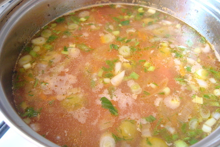Суп с консервированными оливками и овощами с рисом: шаг 5