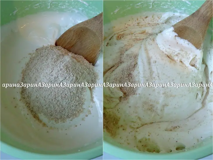 Воздушный пирог с кунжутом и черникой: шаг 7