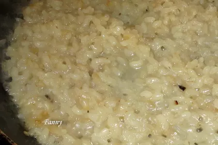 Ризотто с карри и креветками, обжаренными в меде: шаг 6