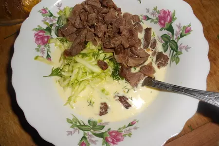 Омлет в микроволновке с мясом и кабачками: шаг 4