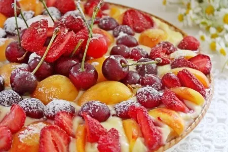 Летний пирог с ягодами и заварным кремом: шаг 10