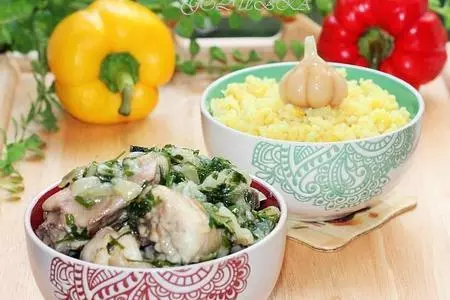 Азербайджанский плов с курицей и зеленью: шаг 12