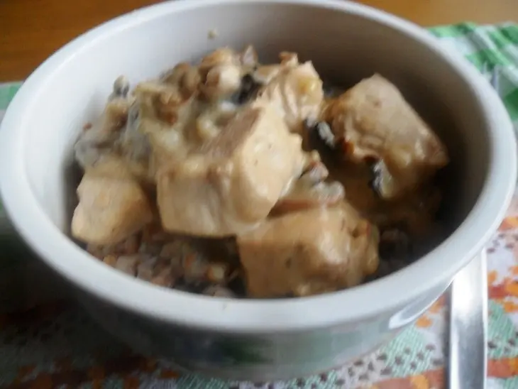 Гречка с курицей и грибами: шаг 7