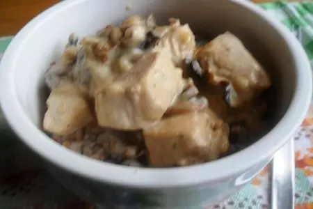 Гречка с курицей и грибами: шаг 7