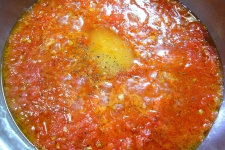 Рис с чесночно-томатным соусом и хрустящим беконом: шаг 4