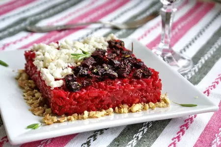 Свекольное ризотто с козьим сыром и грецкими орехами: шаг 8