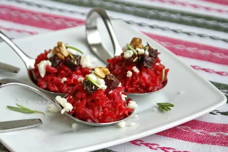 Свекольное ризотто с козьим сыром и грецкими орехами: шаг 9