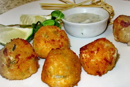 Креветочные шарики в панировке с соусом из лайма и йогурта: шаг 9