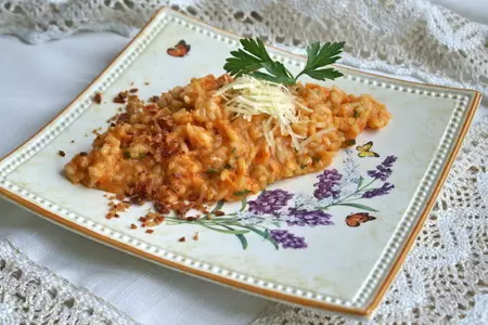 Ризотто с бататом и хрустящим беконом: шаг 9