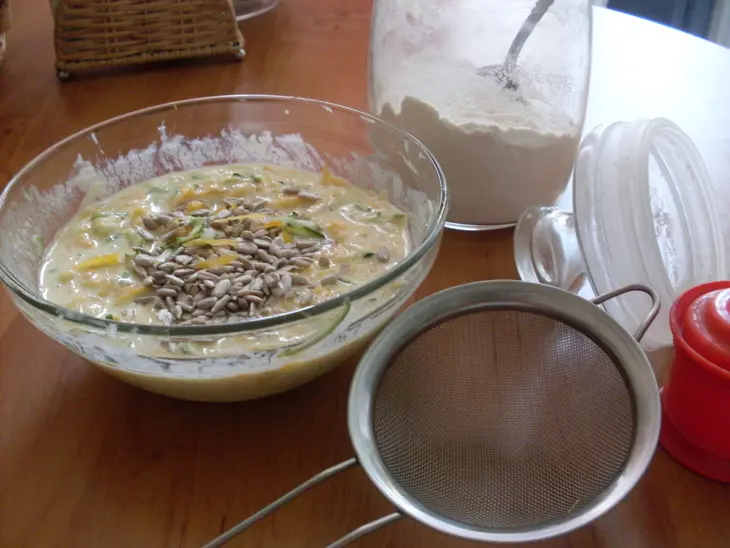 Творожная запеканка с грушей, тыквой и цукини: шаг 4