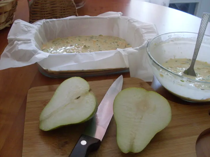 Творожная запеканка с грушей, тыквой и цукини: шаг 5