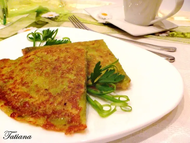 Блинчики "зеленые" с куриным фаршем: шаг 6