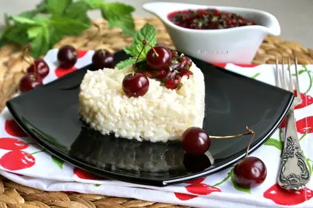 Ризотто с кокосовым молоком и  мятно-вишневым песто: шаг 6