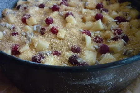 Кекс с яблоками, семечками и клюквой: шаг 1